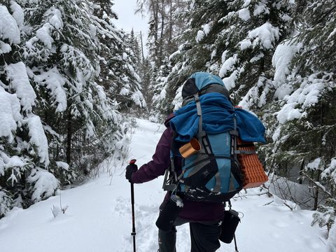 Photo from Minnesing Trail: Late winter camping