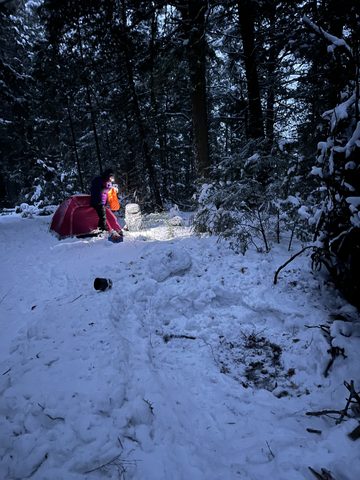 Photo from Minnesing Trail: Late winter camping