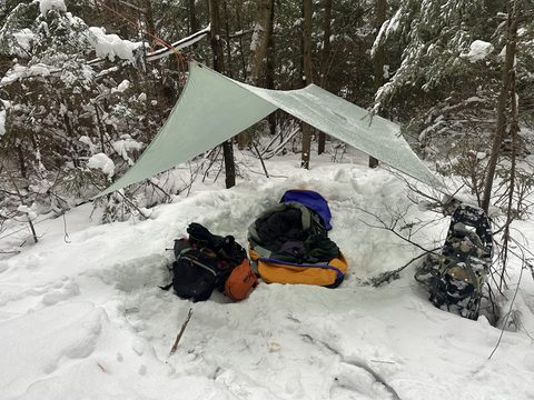 Photo from Minnesing Trail: Late winter camping