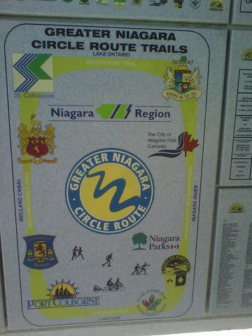 The circle route is a collection of trails that run in between the communities of Saint Catharines, Port Colburne, Fort Erie, Niagara Falls, and Niagara on the Lake.