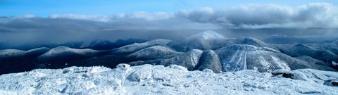 The view east from the summit of Algonquin Peak