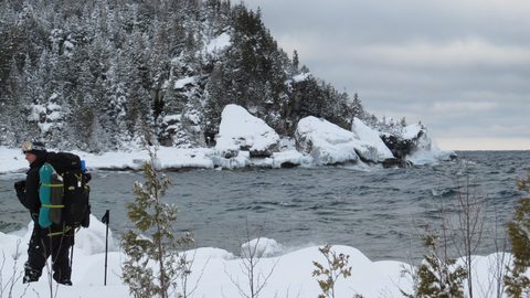Photo from Snowshoe camping, Bruce National Peninsula Park