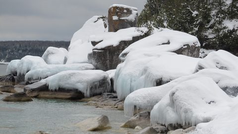 Photo from Snowshoe camping, Bruce National Peninsula Park