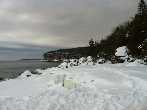 Photo from Snowshoe camping, Bruce National Peninsula Park