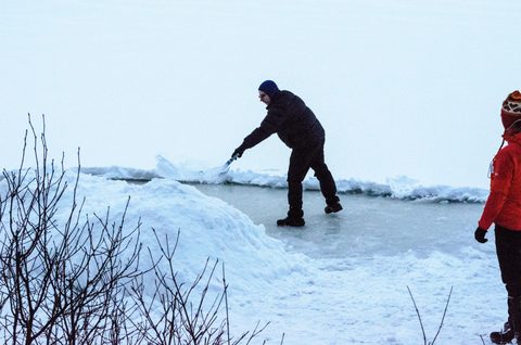 Photo from Reimagining Beringia, mode of travel? Ice age.